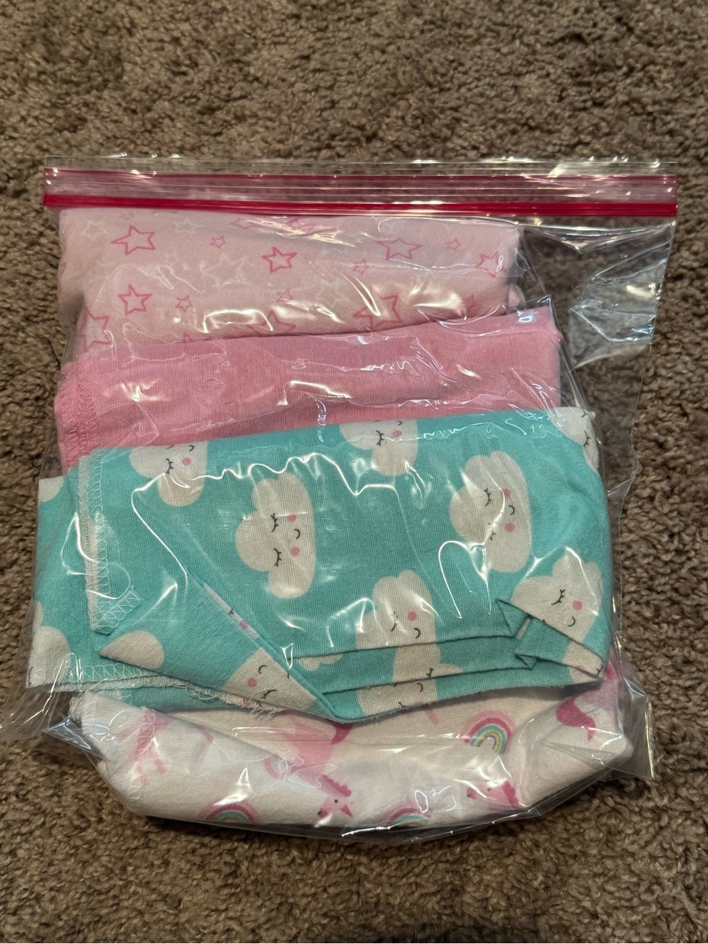 Set of 4 Swaddle Blankets - Clouds, Stars, Rainbows, Unicorns